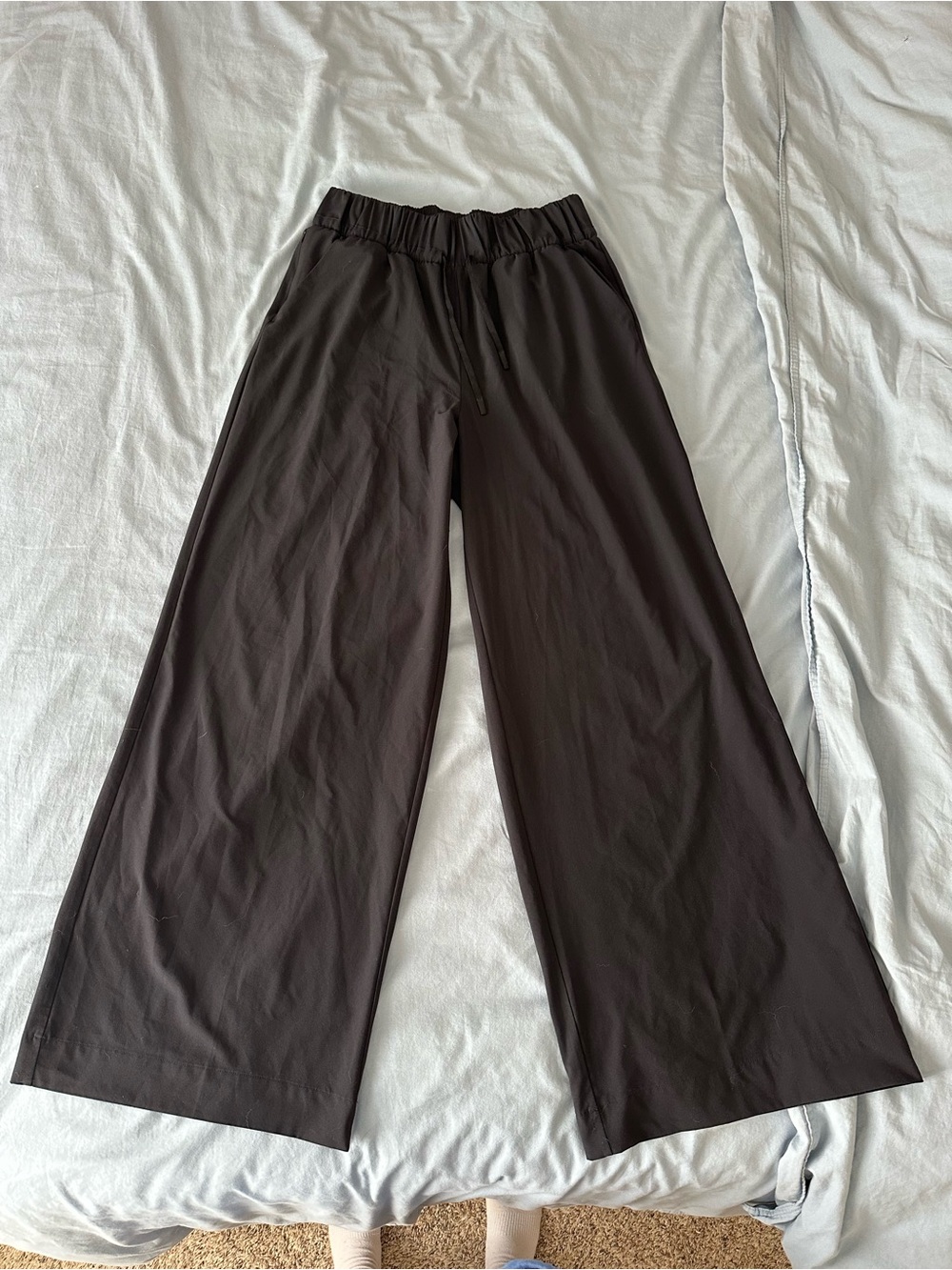 all in motion Black Wide-Leg Drawstring Pants